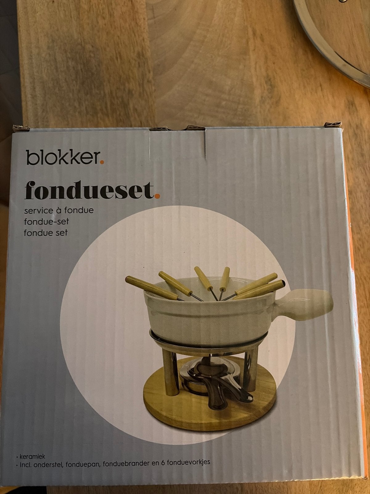 Blokker Fondueset - Keramiek met 6 Vorkjes, Ophalen of Verzenden, Nieuw, Brander, Fondueset