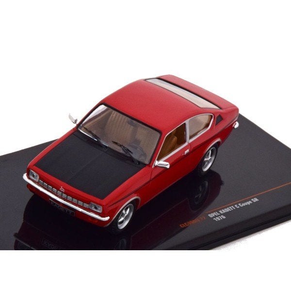 Opel Kadett C Coupe SR 1976 Rood Zwart Model 1/43 Ixo Models, Overige merken, Ixo Models, Auto, Ixo Models