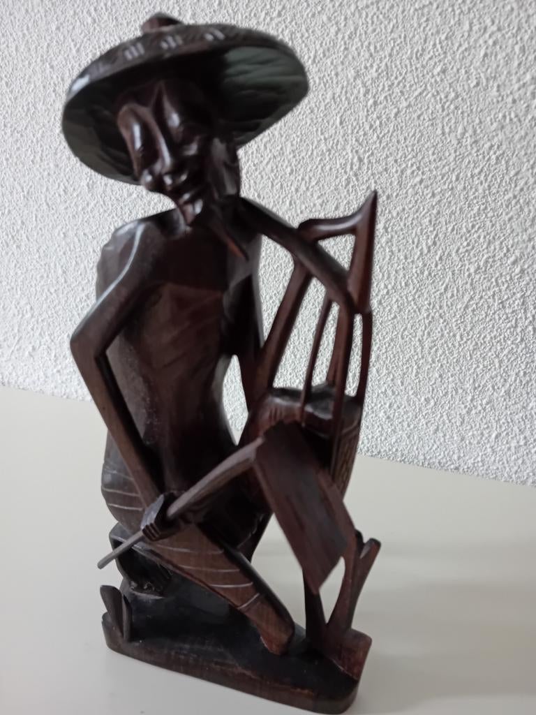 Indonesisch houtsnijwerk, Antiek en Kunst, Kunst | Beelden en Houtsnijwerken, Houtsnijwerk, Ophalen of Verzenden, 20 - 50 cm, Hout