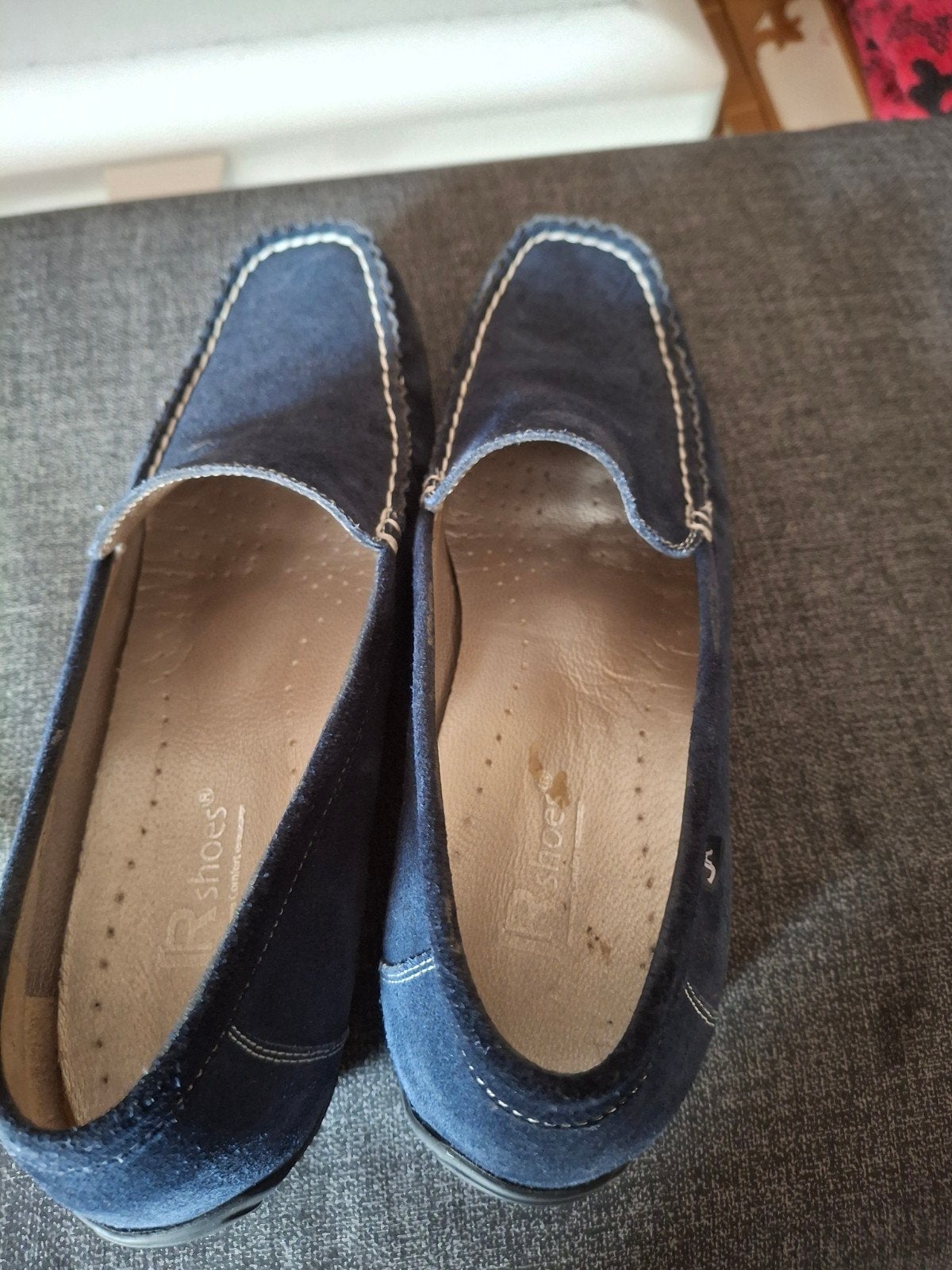 Comfortabele blauwe instappers - R-Shoes. Maat 39, Kleding | Dames, Schoenen, Instappers, Ophalen of Verzenden, Zo goed als nieuw