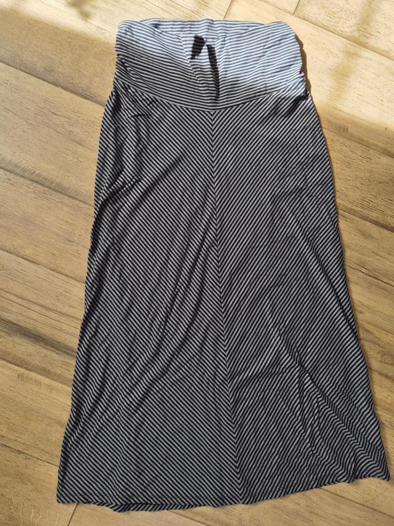 Old Navy Zwangerschapsrok - Grijs/Zwart Gestreept, Maat M, Maat 38/40 (M), Old Navy, Rok, Ophalen of Verzenden