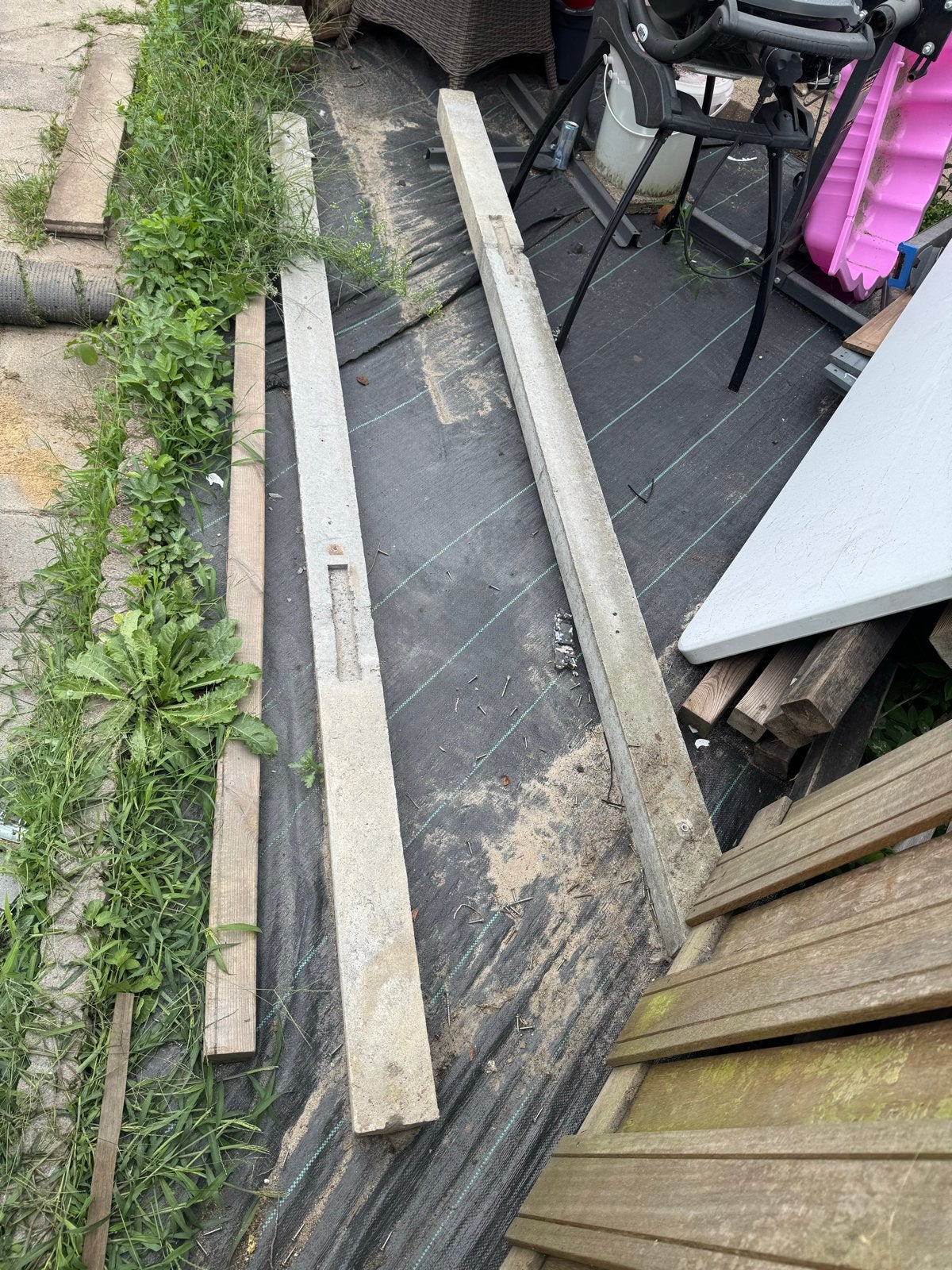 Betonnen schuttingpalen gratis!, Tuin en Terras, Ophalen, Overige materialen, Gebruikt, 2 meter of meer