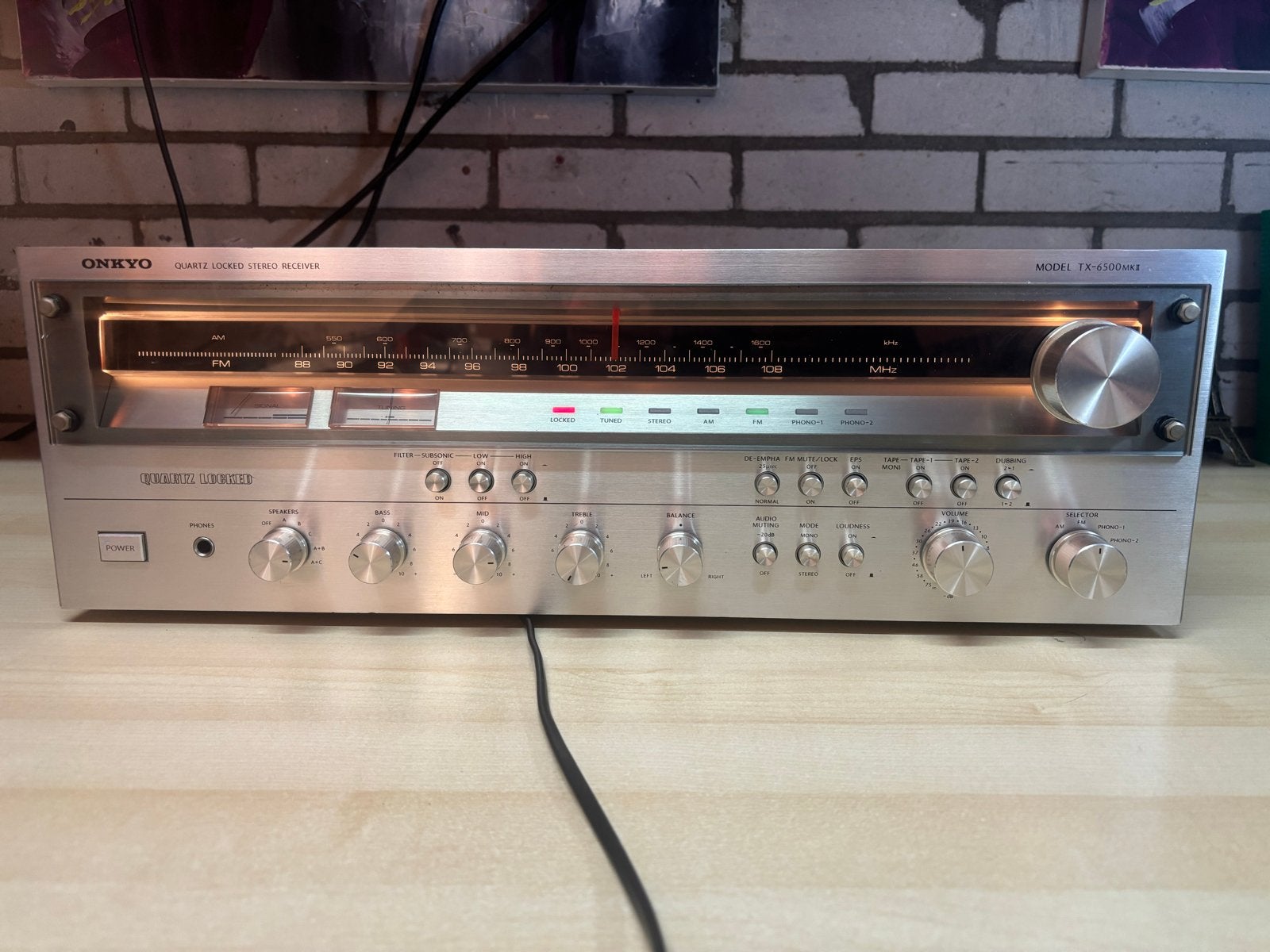Onkyo TX-6500MKII Quartz Locked Stereo Receiver, Ophalen of Verzenden, Zo goed als nieuw, 120 watt of meer, Stereo