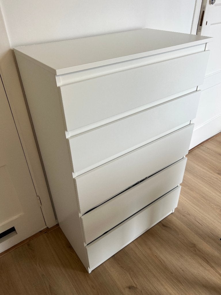 Ikea Kullen (70x40x112 cm) witte ladekast, Ophalen, Gebruikt, 5 laden of meer, 100 tot 150 cm