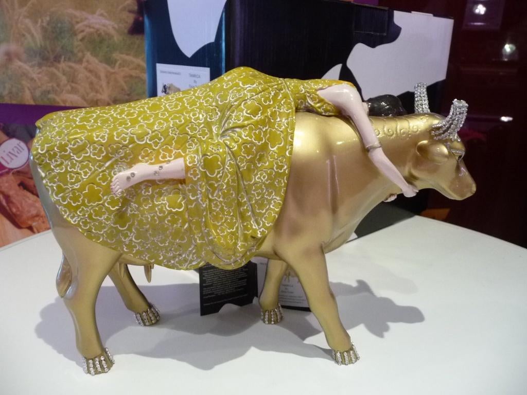 Nieuw Cow Parade koe Tanrica medium gratis verzending., Antiek en Kunst, Kunst | Designobjecten, Ophalen of Verzenden