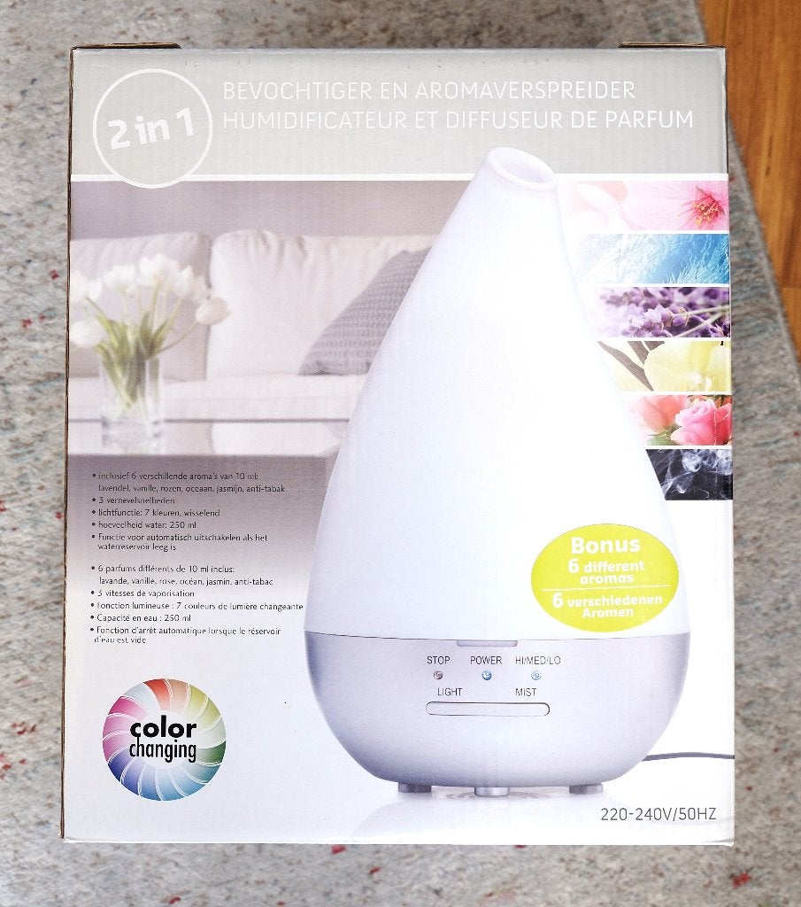 Vernevelaar aroma-lamp met 7 geuren NIEUW in de doos, Ophalen, Nieuw, Luchtbehandeling-accessoire