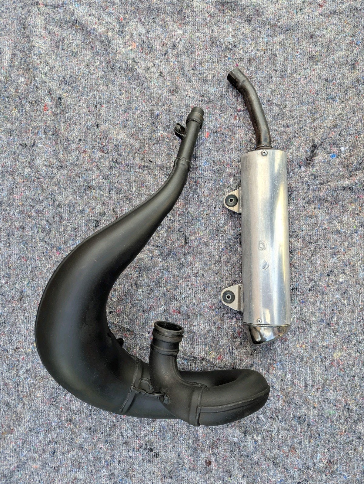 suzuki rm 250 uitlaat set origineel, Motoren, Ophalen, Gereviseerd