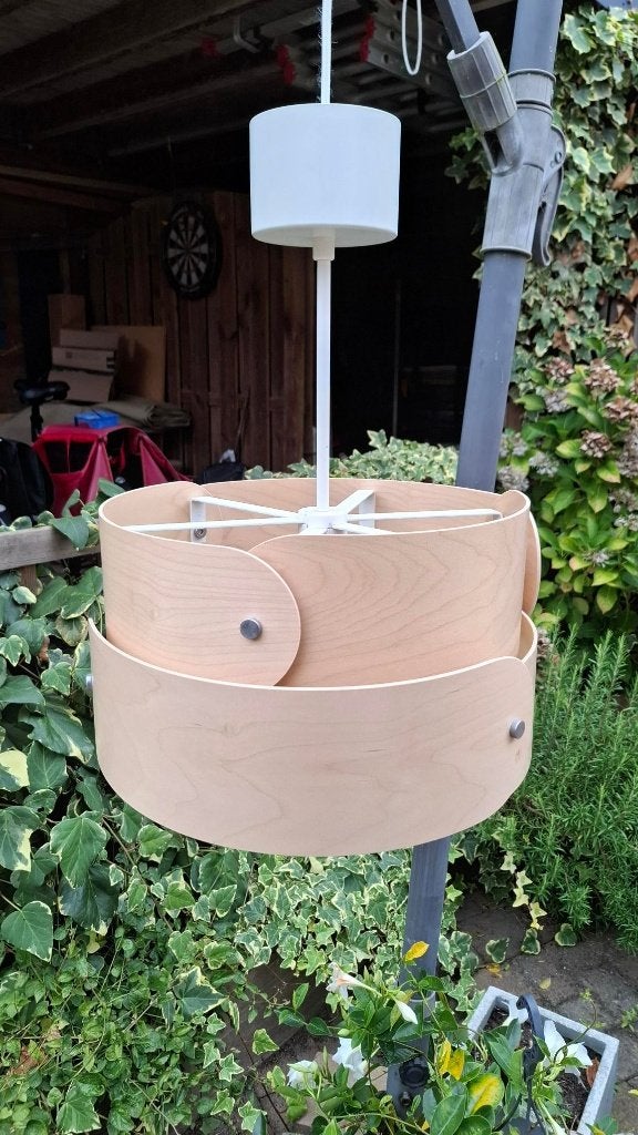 Hanglamp hout berken (Södakra Ikea), nieuw, Ophalen of Verzenden, Nieuw, Hout, E27 (groot)
