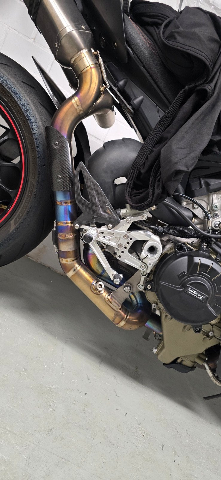 panigale / streetfighter titanium uitlaatsyst, storm perform, Motoren, Ophalen of Verzenden, Gebruikt