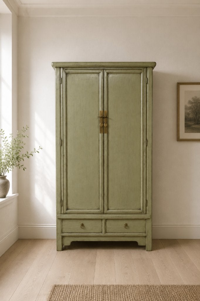Kast in licht groen landelijk, 100 tot 150 cm, Nieuw, Ophalen of Verzenden, Landelijk