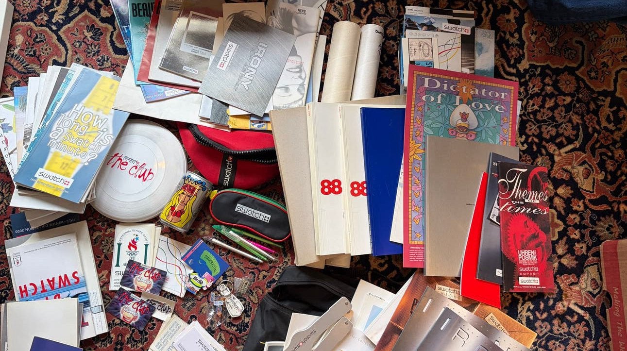 Grote verzameling Swatch memorabilia en promotiemateriaal, Verzamelen, Ophalen, Gebruikt