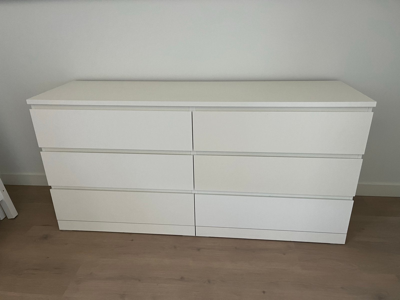 IKEA Malm ladekast met 6 lades, wit, 5 laden of meer, 150 tot 200 cm, Ophalen of Verzenden, Zo goed als nieuw