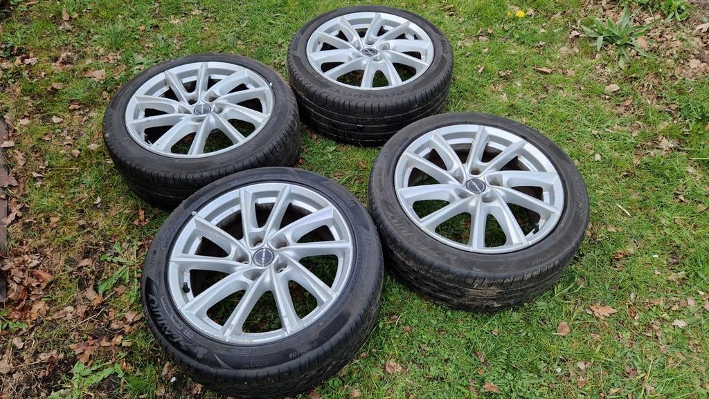 Borbet velgen met zomerbanden - 17 inch, Ophalen, Gebruikt, Banden en Velgen, 17 inch