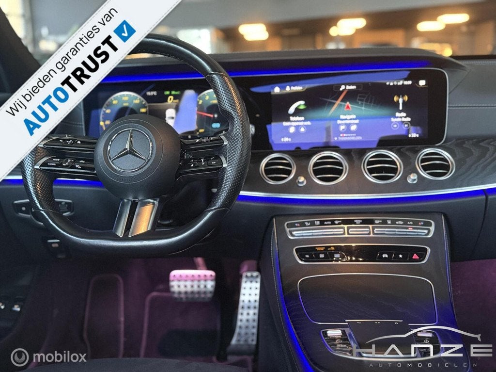 Mercedes E-klasse E300e AMG Pakket|Pano|Widescreen|ACC|Lane, Auto's, Achterwielaandrijving, Gebruikt, 4 cilinders, Met garantie (alle)