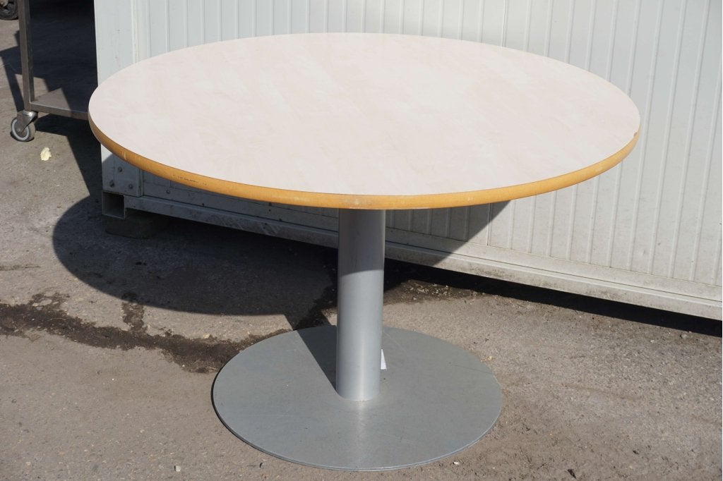Ronde tafel eettafel kantinetafel 120 cm doorsnee, Gebruikt, Ophalen of Verzenden, Vijf personen of meer, Niet ingevuld