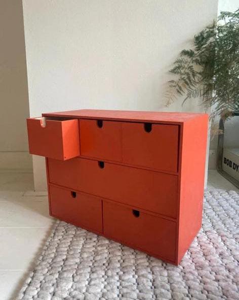 Moppe Ikea, Huis en Inrichting, Zo goed als nieuw, 3 of 4 laden, Minder dan 100 cm, 25 tot 50 cm