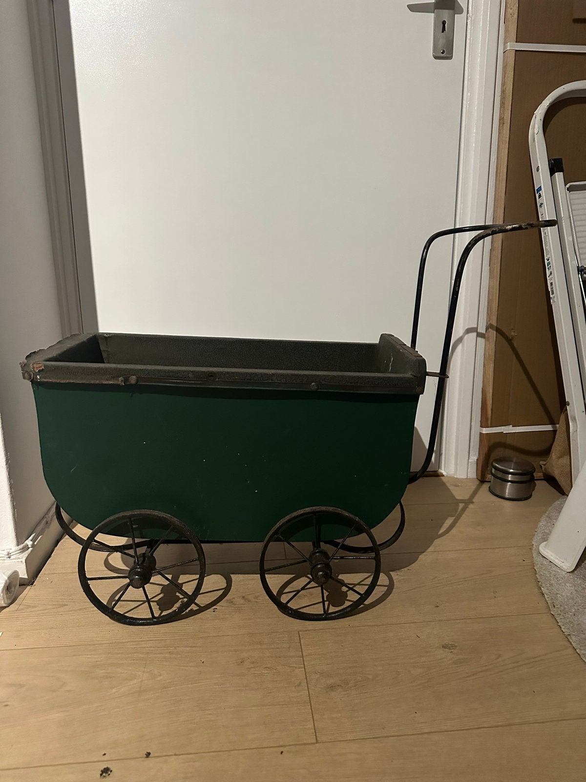 Poppenwagen Groen, 35x54x27 cm, Verzamelen, Poppen, Ophalen, Gebruikt, Accessoires