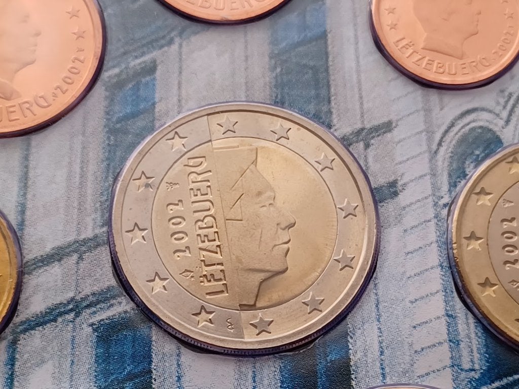 Luxemburg 2002 BU Jaarset A  Eerste officiële uitgifte KNM, Verzenden, Luxemburg, Overige waardes, Setje