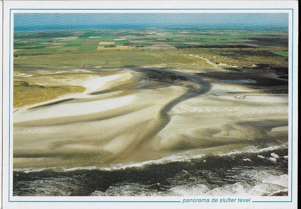 Texel panorama de slufter gelopen ansichtkaart (251 ), Ophalen of Verzenden, 1980 tot heden, Gelopen, Waddeneilanden