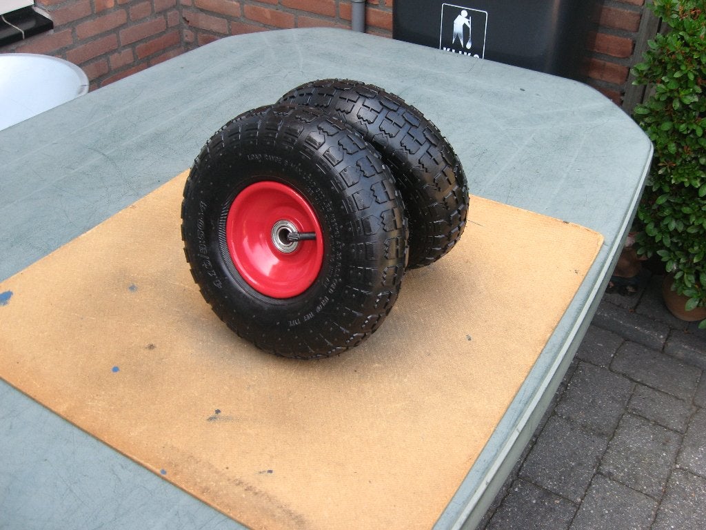 2 Nieuwe Steekwagenwielen. Ook Krui/Steek en Transportwagens, 100 liter of meer, Ophalen of Verzenden, Nieuw, Steekwagen