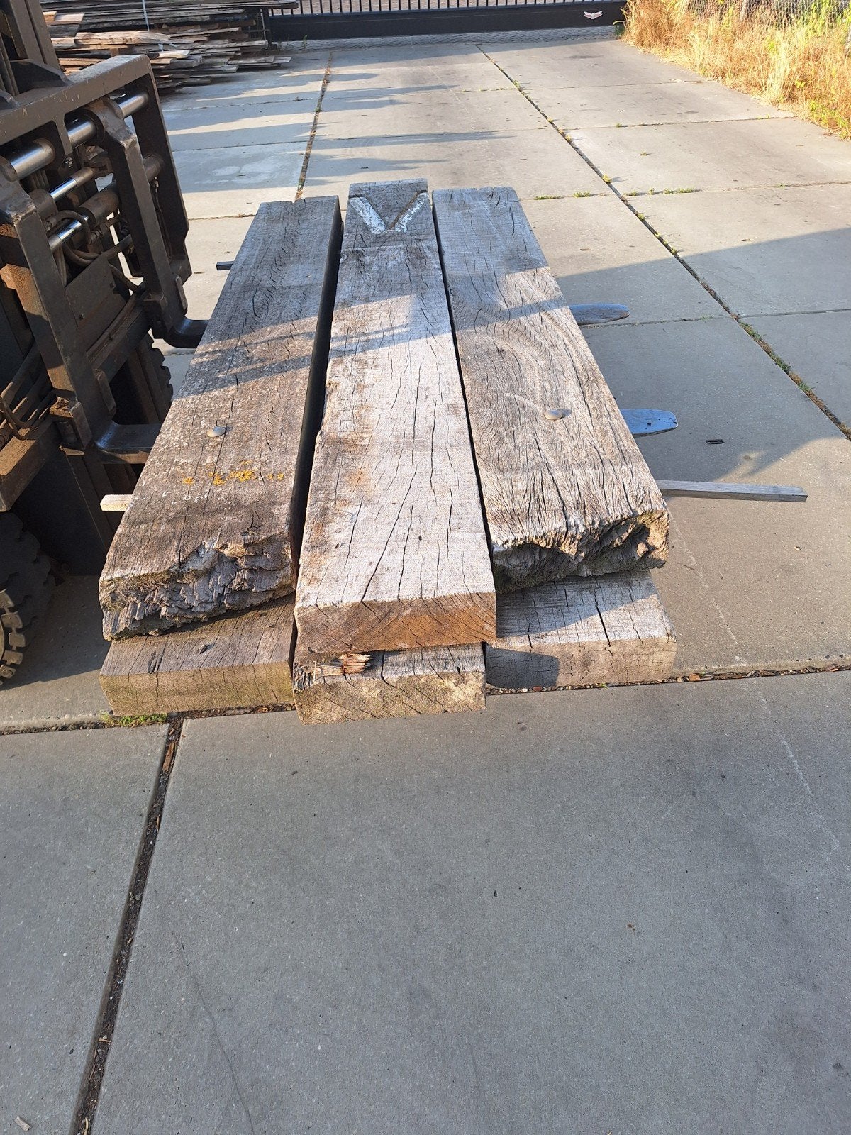 Azobe dikke balken / planken 8x24cm Hardhout  bielzen, Gebruikt, Biels, Ophalen of Verzenden, Velsenstraat  2