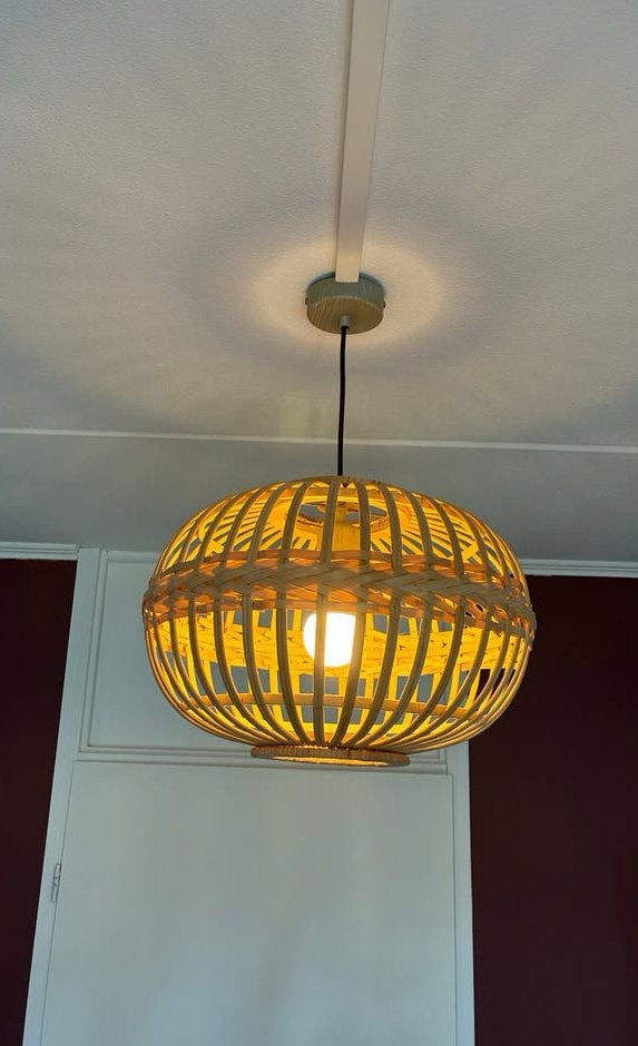 Rotan hanglamp van Leen Bakker, Ophalen, Zo goed als nieuw, Natuurlijk materiaal