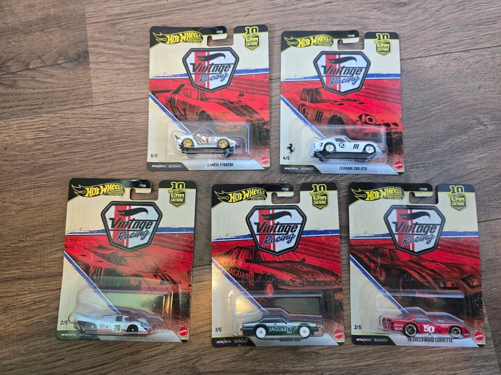 Hot Wheels Premium Vintage Racing Collectie (5 stuks), Hobby en Vrije tijd, Ophalen of Verzenden