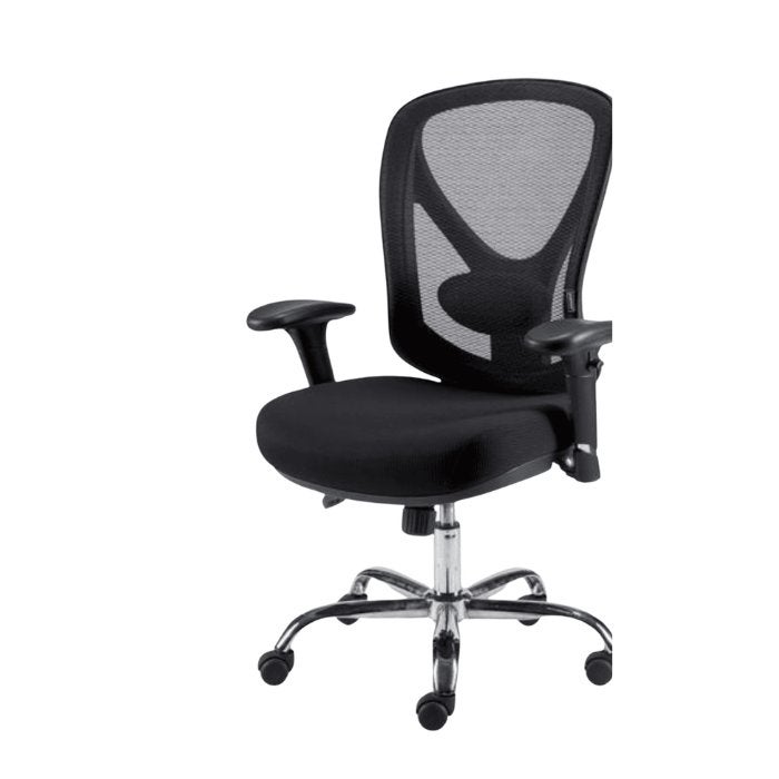 Bureaustoel Staples Mesh - Zwart - Refurbished, Zwart, Ophalen of Verzenden, Zo goed als nieuw, Bureaustoel