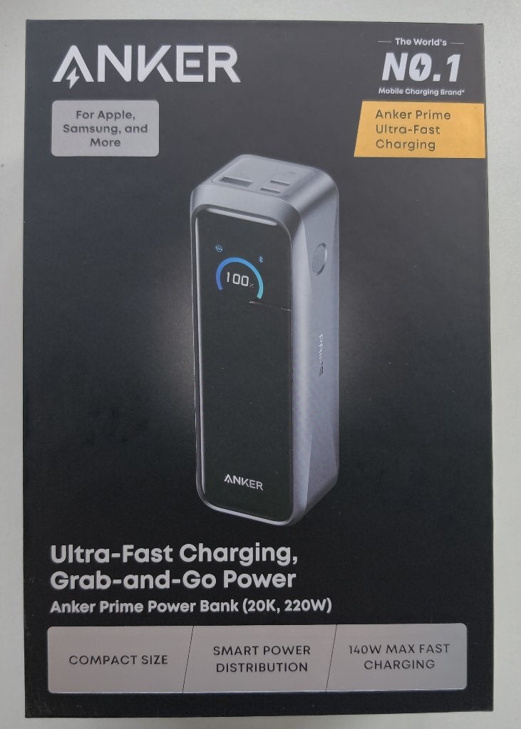 Mooie gloednieuwe Anker Prime Powerbank (20K, 220W), Ophalen of Verzenden, Nieuw, Anker