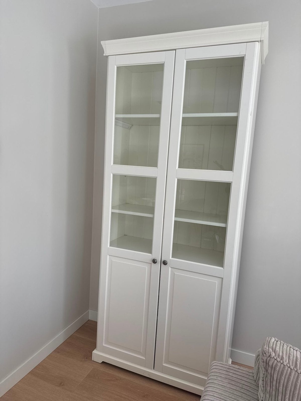 IKEA Kast - liatorp -Witte Vitrinekast, Ophalen, Gebruikt, 200 cm of meer, 50 tot 100 cm