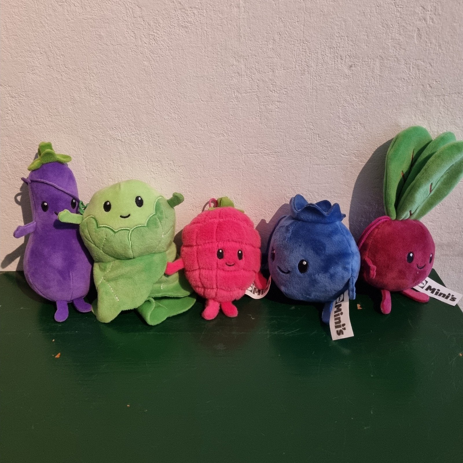 5x lidl Mini's knuffels groenten en fruit, Lidl, Overige karakters, Overige typen, Ophalen of Verzenden
