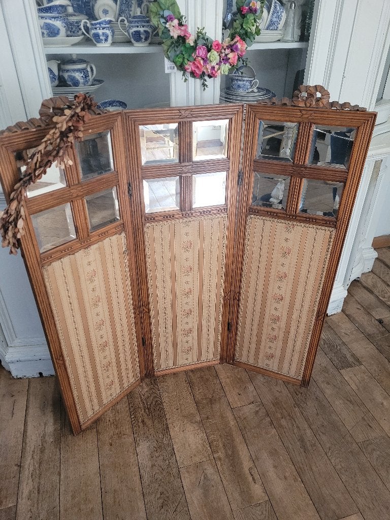 Antiek half hoog kamerscherm, Huis en Inrichting, Woonaccessoires | Kamerschermen, Heikant 21 Kaatsheuvel, Belle Vieille Brocante