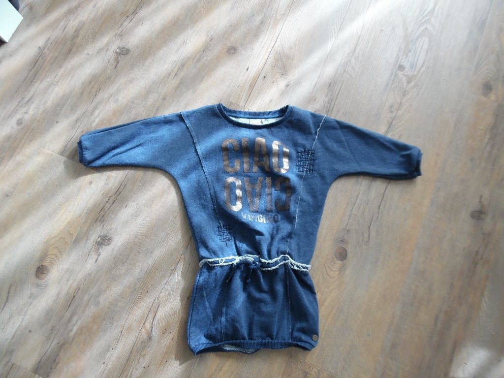 Vingino jurk 'Ciao Ciao' maat 116, Meisje, Ophalen of Verzenden, Zo goed als nieuw, Vingino