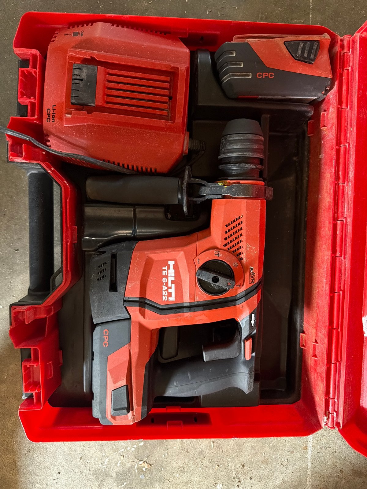 Hilti TE 6-A22 Accu Boorhamer met Accu en Lader, Boor- en/of Breekhamer, Ophalen of Verzenden, Klopboormechanisme, Gebruikt