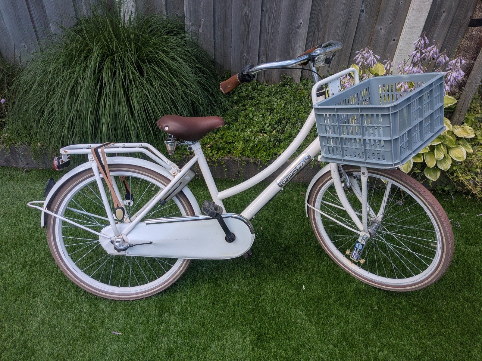 Meisjes kinderfiets met mandje, Fietsen en Brommers, Fietsen | Dames | Damesfietsen, Gebruikt, Velgrem, Versnellingen, 50 tot 53 cm