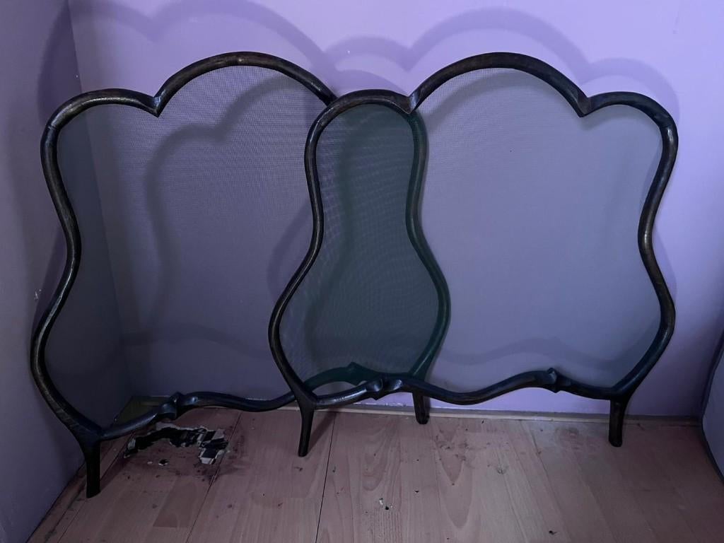 Vintage houten panelen (horren) set van 2, Antiek en Kunst, Ophalen of Verzenden