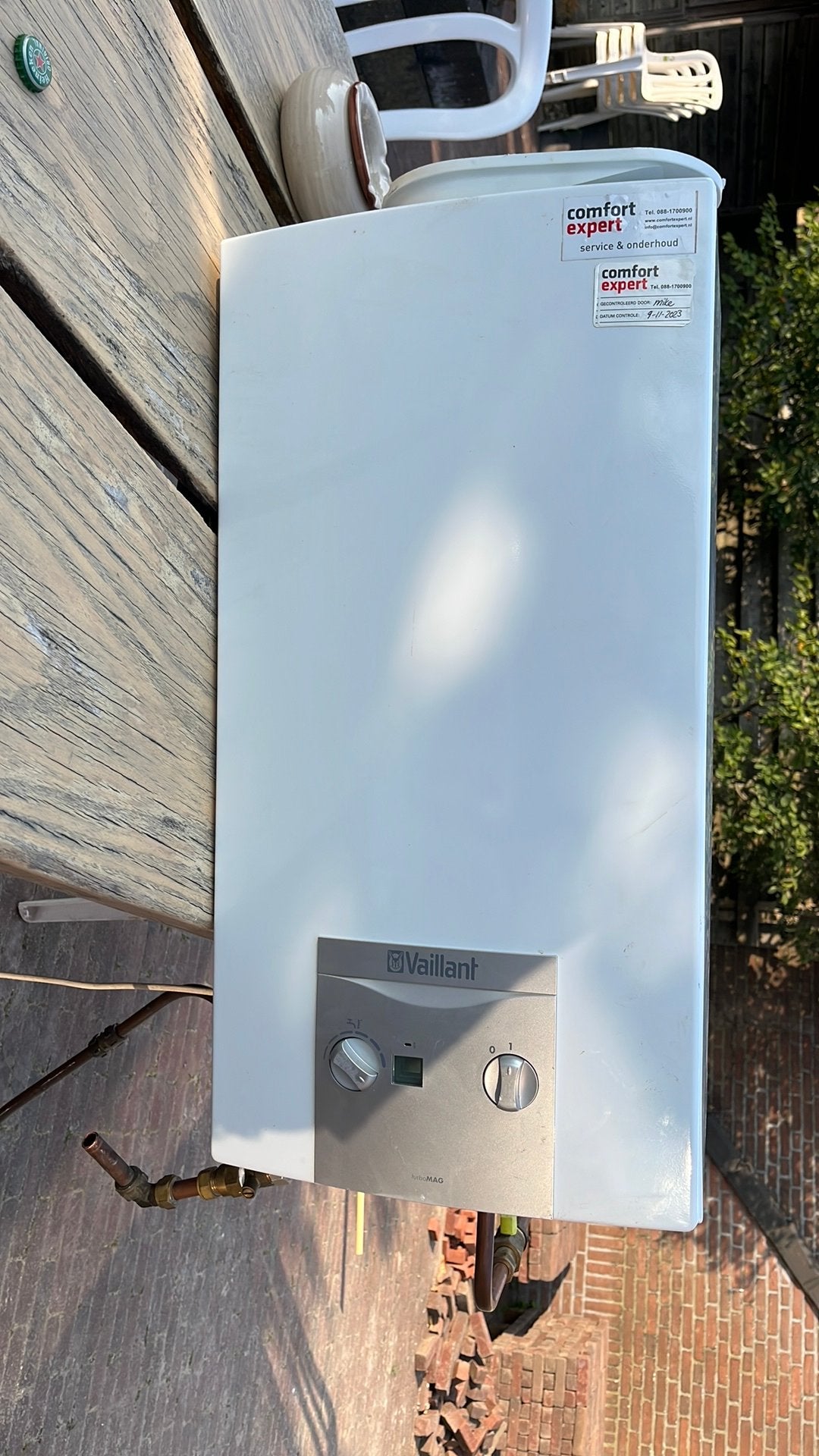 Vaillant MAG NL 14-2/0 L geiser – werkend verwijderd, Doe-het-zelf en Verbouw, Minder dan 20 liter, Ophalen, Zo goed als nieuw