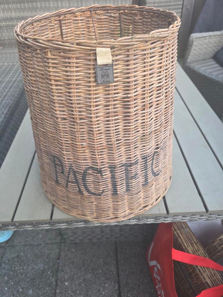 Grote rieten lampenkap van Riviera Maison - Pacific, Huis en Inrichting, Lampen | Lampenkappen, Ophalen, Gebruikt, Rond, Landelijke, Riviera Maison, Strandhuis