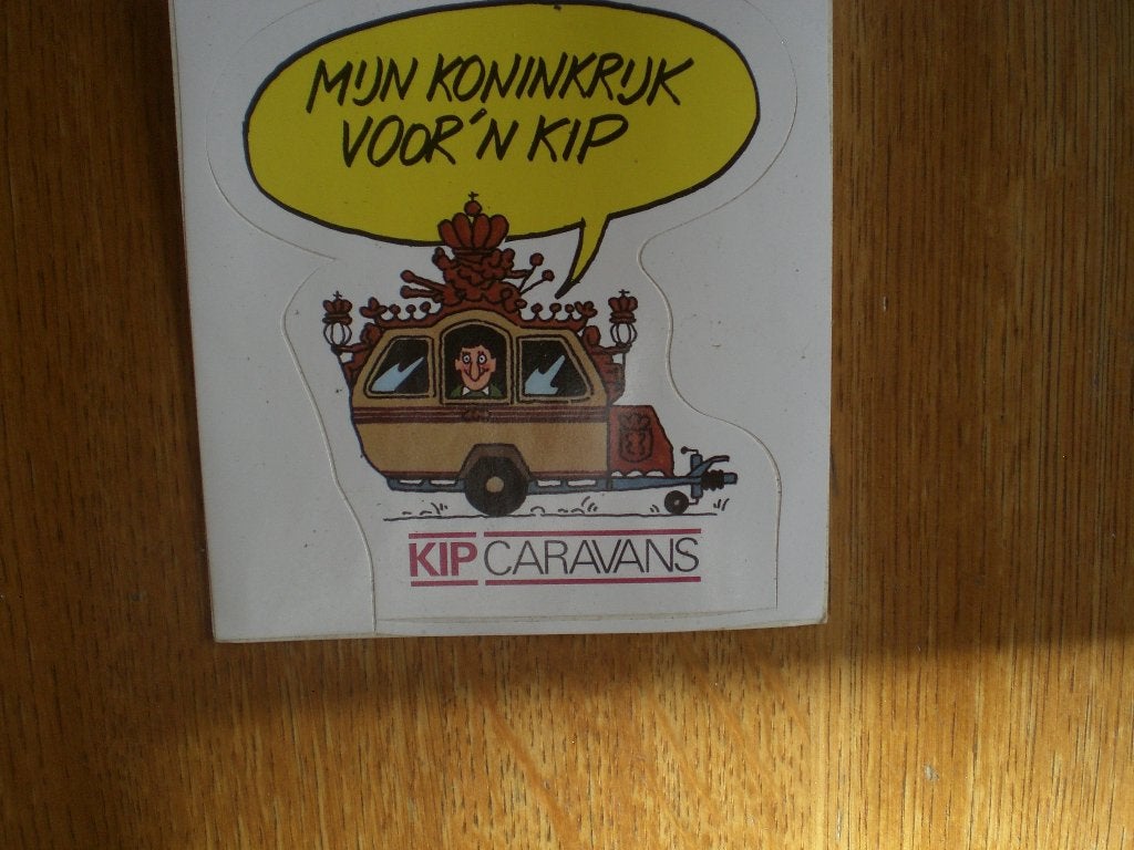 sticker Kip caravans, Ophalen of Verzenden, Zo goed als nieuw, Overige typen