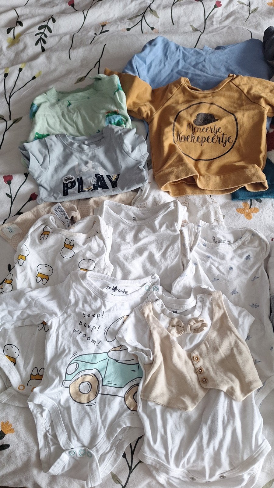 Babykleding pakket: rompers, broekjes en shirts (jongen), Ophalen, Gebruikt, Diverse merken, Jongetje