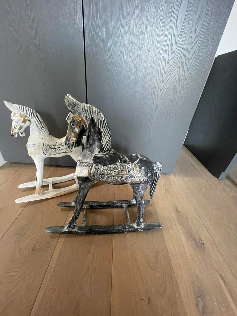decoratieve hobbelpaarden 2 stuks, Huis en Inrichting, Woonaccessoires | Overige, Ophalen of Verzenden, Zo goed als nieuw
