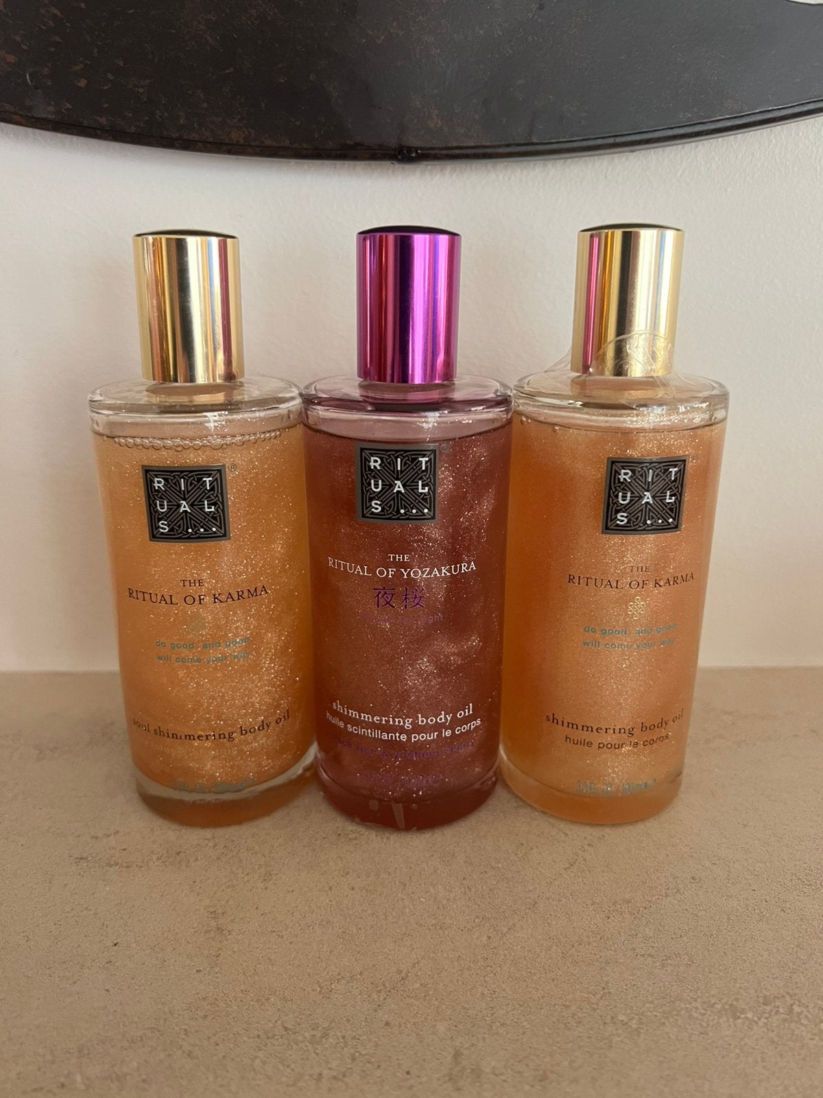 Rituals Karma & Yozakura shimmering body oil €45,- incl verz, Ophalen of Verzenden, Nieuw, Bodylotion, Crème of Olie
