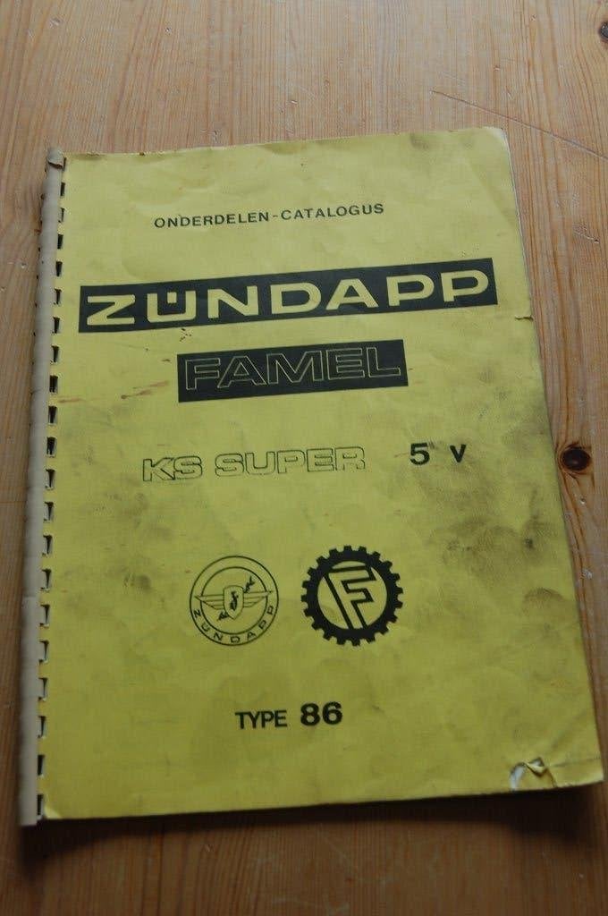 Zundapp Famel KS Super 5V type 86 onderdelenboek, Fietsen en Brommers, Ophalen of Verzenden, Gebruikt