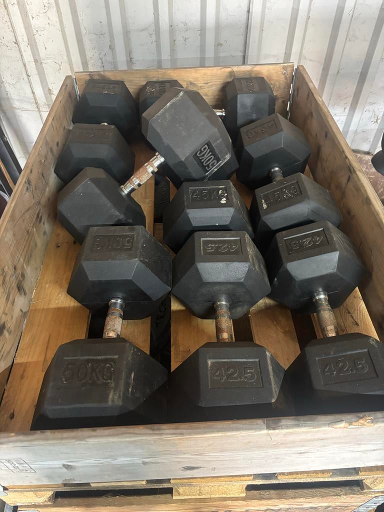 Hexa Dumbbells 42,5 t/m 50 kg - Goede staat