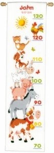 Borduurpakket Groeimeter Boerderijdieren pn0144082, ., Nieuw, Ophalen of Verzenden, .