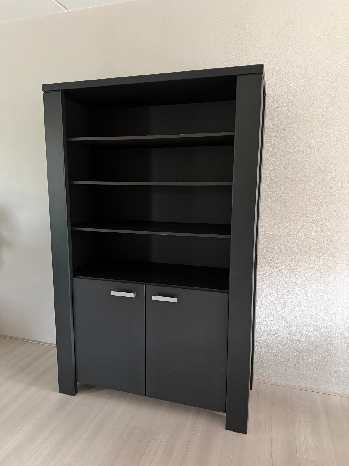 Set massief donker eiken meubels: dressoir, kast, tafel, tv-, Ophalen, Gebruikt, 150 tot 200 cm, Eikenhout