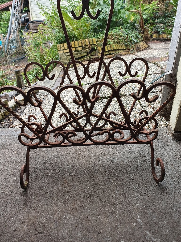 Vintage metalen lectuurbak, Ophalen, Gebruikt