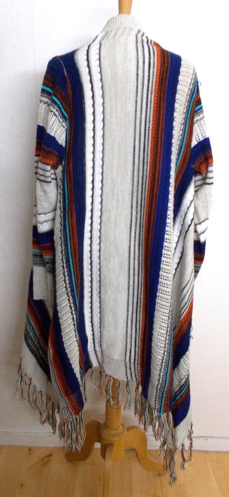 Ibiza/Peru/hippie/festival vest met sliertjes! L, Verzenden, Zo goed als nieuw, Maat 42/44 (L), Blauw