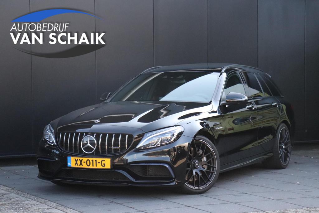 Mercedes-Benz C-klasse Estate AMG 63 | SCHAALSTOELEN | LEDER, Automaat, Gebruikt, Open dak, 102 €/maand