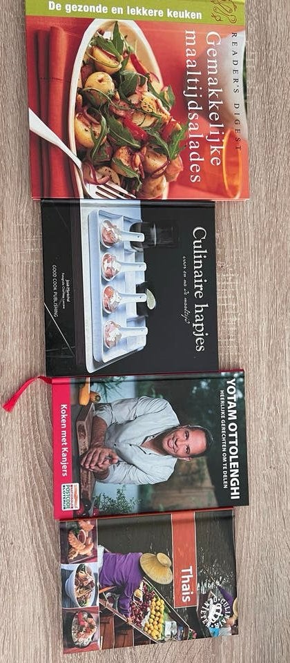 Set van 4 kookboeken: Salades, Hapjes, Ottolenghi, Thais, Boeken, Kookboeken, Gelezen, Azië en Oosters, Voorgerechten en Soepen